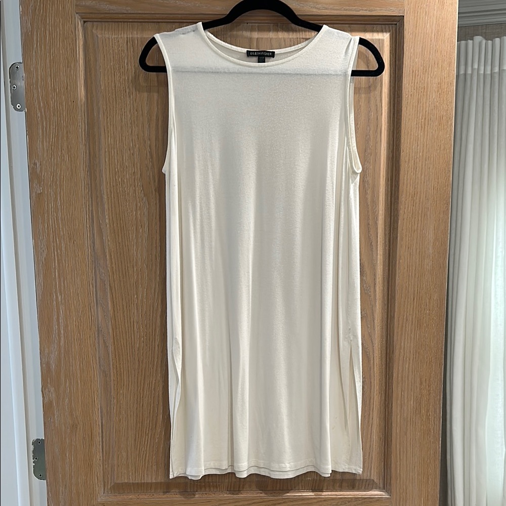 Eileen Fisher Cream Sleeveless Tunic